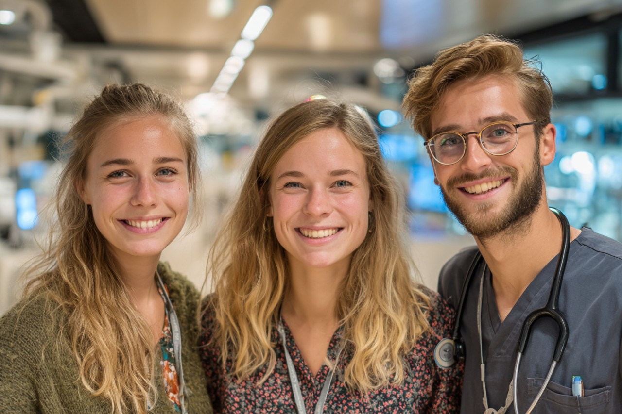 Medigo studenten aan het werk tijdens hun coschappen Medigo studenten aan het werk tijdens hun coschappen